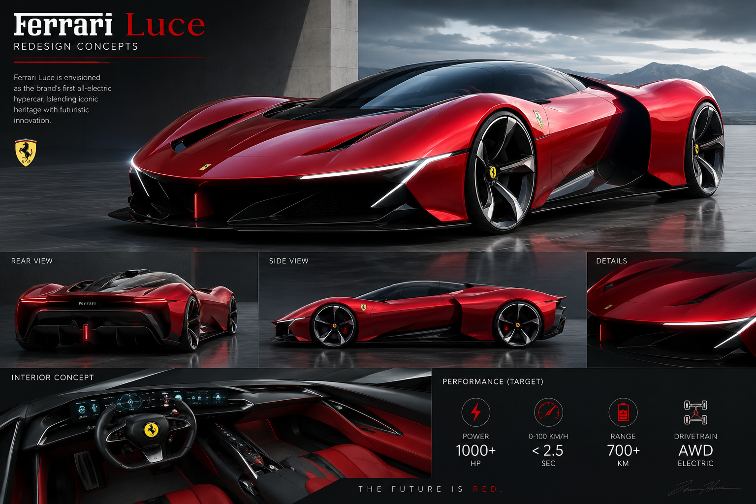 Ferrari Luce Redesign Concepts & Epic Renders 2027